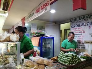 Serving food on left & front counter on right at Veggielicious - Your Vegetarian Fastfood in Bacolod Negros Occidental
