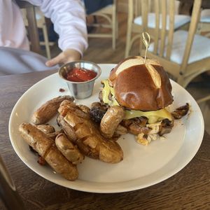 pulled bbq mushroom sandwich   at Spirit Elephant in Winnetka