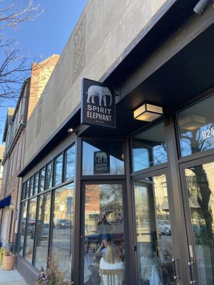 Sign  at Spirit Elephant in Winnetka