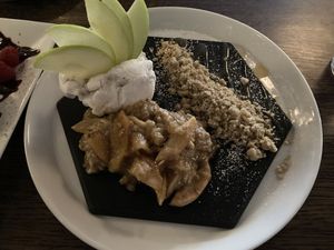 Caramel apple crisp  at Spirit Elephant in Winnetka