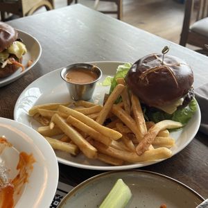 bbq burger with impossible patty  at Spirit Elephant in Winnetka