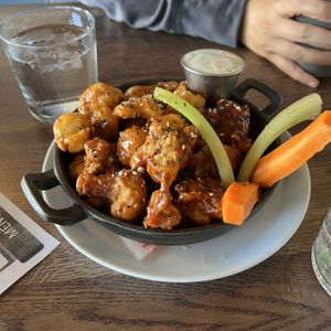 half bbq half mango chili cauli wings  at Spirit Elephant in Winnetka