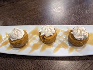 Pumpkin cheesecake at Spirit Elephant in Winnetka
