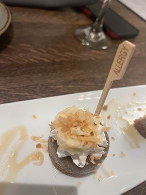 They marked it “allergy” because my mom has celiacs. 🥹  at Spirit Elephant in Winnetka