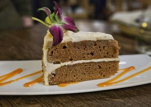 Carrot cake at Spirit Elephant in Winnetka