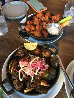 Brussel sprouts + buffalo cauliflower  at Spirit Elephant in Winnetka