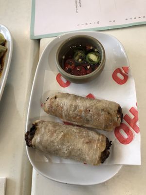 Vegetarian Spring Rolls, vegans and GF  at Luho Restaurant in Crows Nest