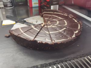 Chocolate tart  at Kelly's Diner in Letterkenny