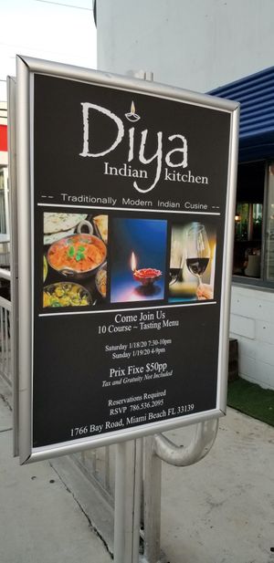 The Grand Opening included a prix fixe vegan menu :) at Diya in Miami Beach