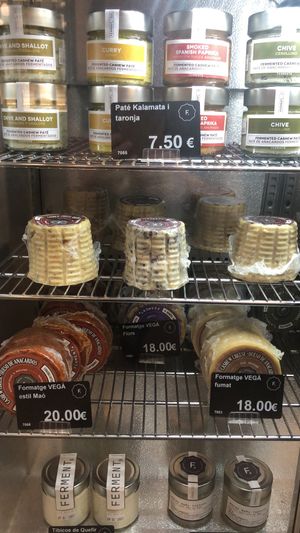 Vegan cheese on sale  at Ferment 9 in Barcelona