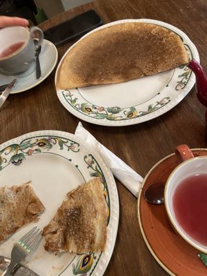 Two sweet crêpes and tea at La Teteria  in Malaga