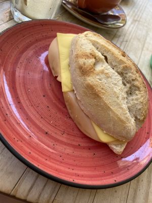 Vegan ham cheese and tomato sandwich  at La Teteria  in Malaga