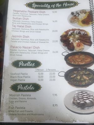 Menu at La Teteria  in Malaga