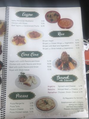 Menu at La Teteria  in Malaga