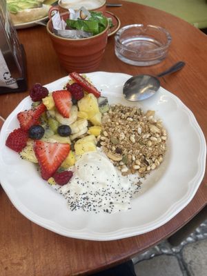 Soy Joghurt with fruits and quinoa  at La Teteria  in Malaga