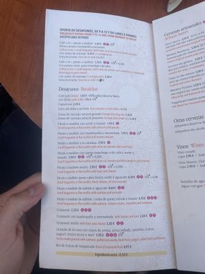 Menu   at La Teteria  in Malaga