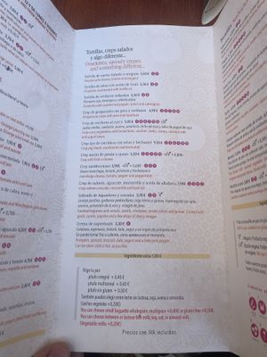 Menu   at La Teteria  in Malaga