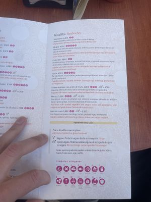 Menu   at La Teteria  in Malaga