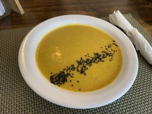 Vegetable soup   at Aguacate in La Paz