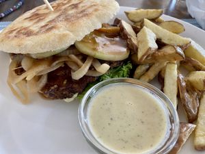 Seitan sandwich  at Aguacate in La Paz