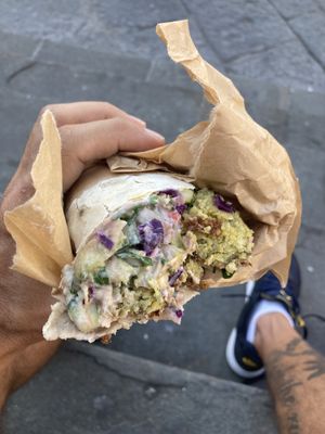 Best falafel wrap that I’ve ever eaten  at Santo Falafel in Florence