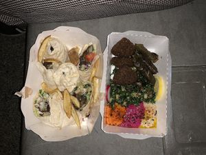 Wraps with fries and Falafel plate  at Santo Falafel in Florence