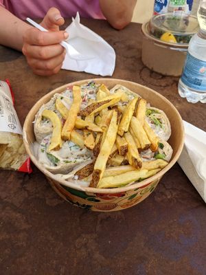 2 falafel wraps with fries €10 - great two person sharer meal at Santo Falafel in Florence
