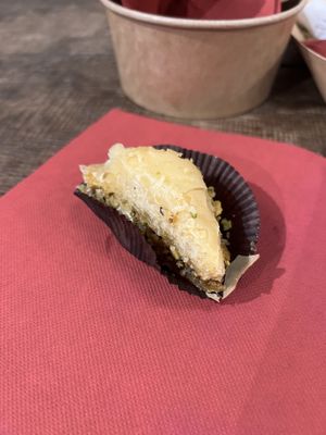 Pistache baklava  at Santo Falafel in Florence