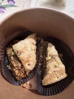 Pistachio baklava  at Santo Falafel in Florence