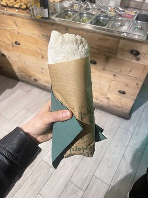  za'atar falafel wrap at Santo Falafel in Florence