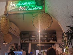 Interior at Santo Falafel in Florence