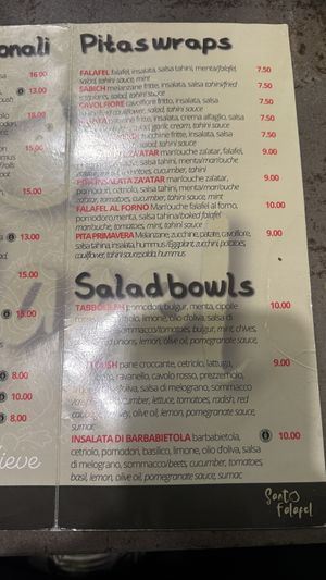   at Santo Falafel in Florence