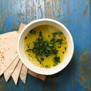 Lentils Soup at Santo Falafel in Florence