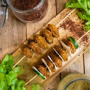 Falafels skewers at Santo Falafel in Florence
