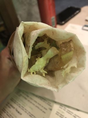  Homemade Flatbread 'Patata’ (with potatoes and garlic sauce) at Santo Falafel in Florence