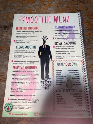 Menu  at Simon Says  in San Juan Del Sur