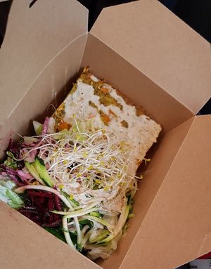 Quiche (comes with a side salad) at  Natürlik Lekkeria in Mainz