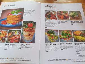 Menu at Tiga in Canggu