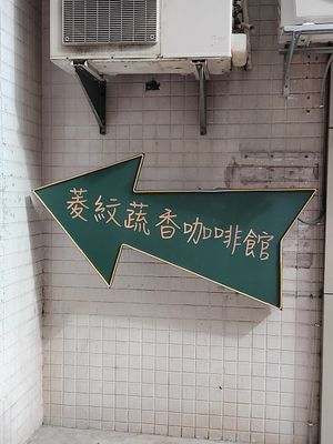 招牌指示 at Líng Wén Shū Xiāng 菱紋蔬香 in New Taipei City