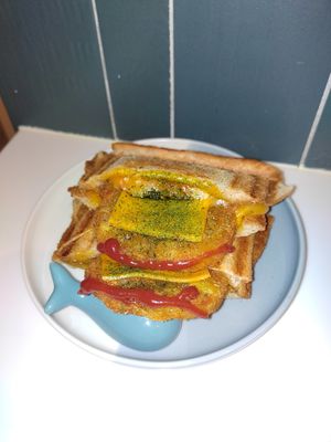 Parmesan起士薯餅 at Líng Wén Shū Xiāng 菱紋蔬香 in New Taipei City