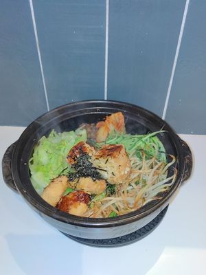 韓式泡菜燒肉拌飯 at Líng Wén Shū Xiāng 菱紋蔬香 in New Taipei City