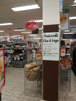 Wish list at ICA Söder in Malmo