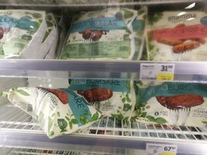 Burgers, hotdogs, me*t balls. at ICA Söder in Malmo