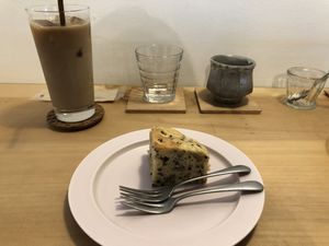 Seeet potato cake at il riccio in Himeji