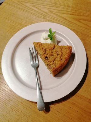 Carrot cake dessert at il riccio in Himeji