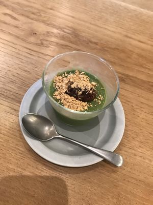 Matcha flan  at il riccio in Himeji