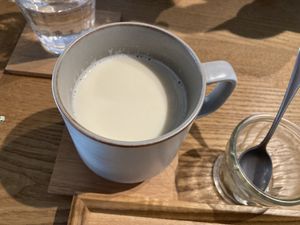Soy milk amazake  at il riccio in Himeji