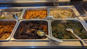Mock meat and vegetables at Restaurant Bumi Maitri - Depot Vegetarian Food in 