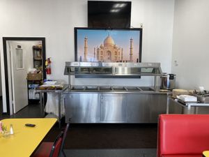 Buffet area at R & R Indian in Mc Allen