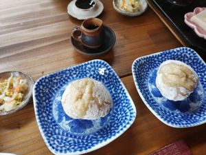 genmai dumplings at Genmai-an in Nara
